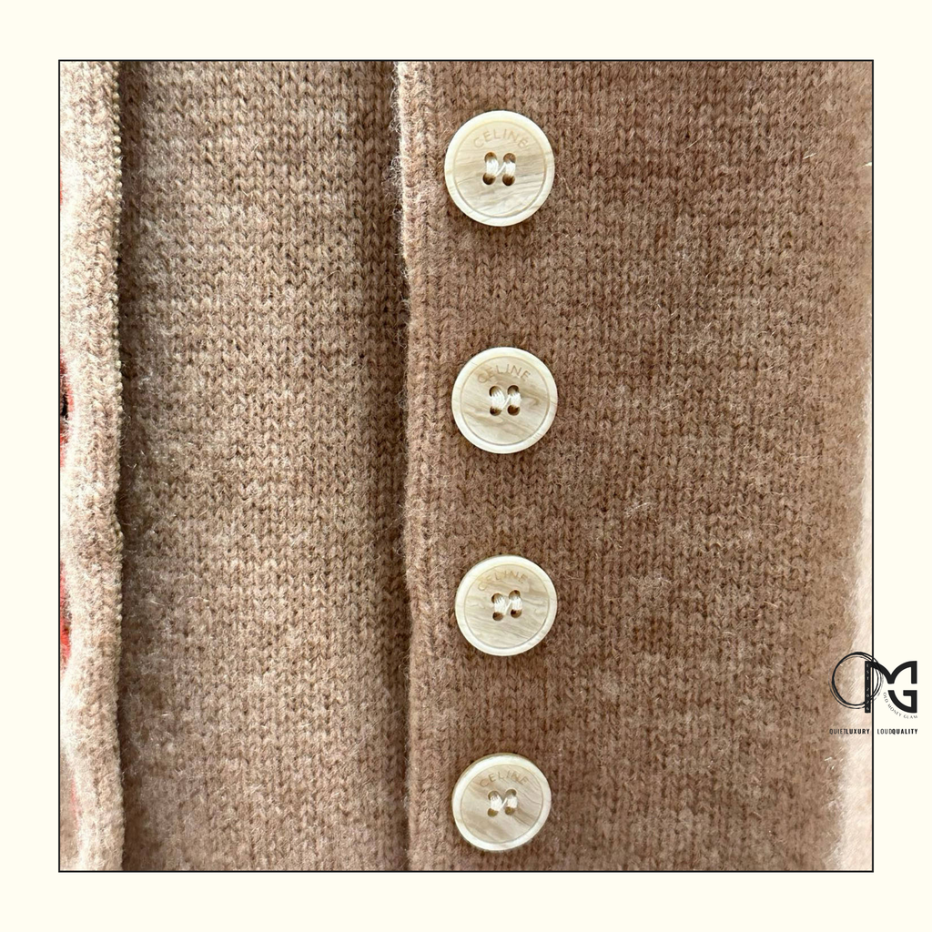 CAMEL CASHMERE TWINSET CARDIGAN