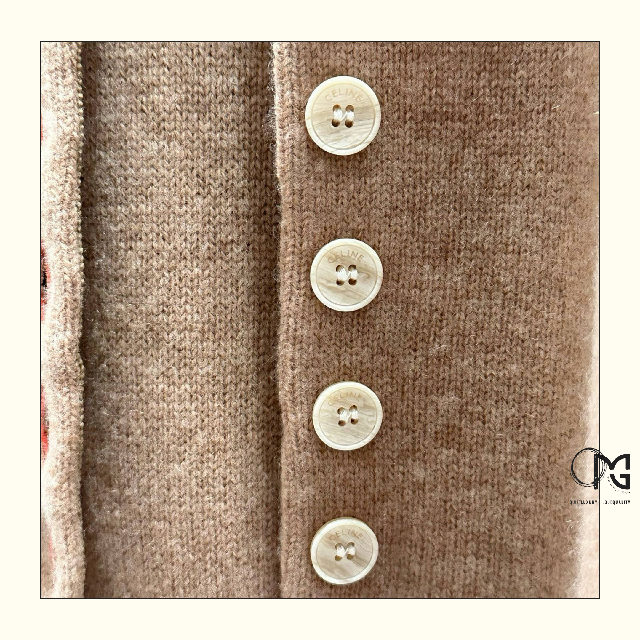 CAMEL CASHMERE TWINSET CARDIGAN