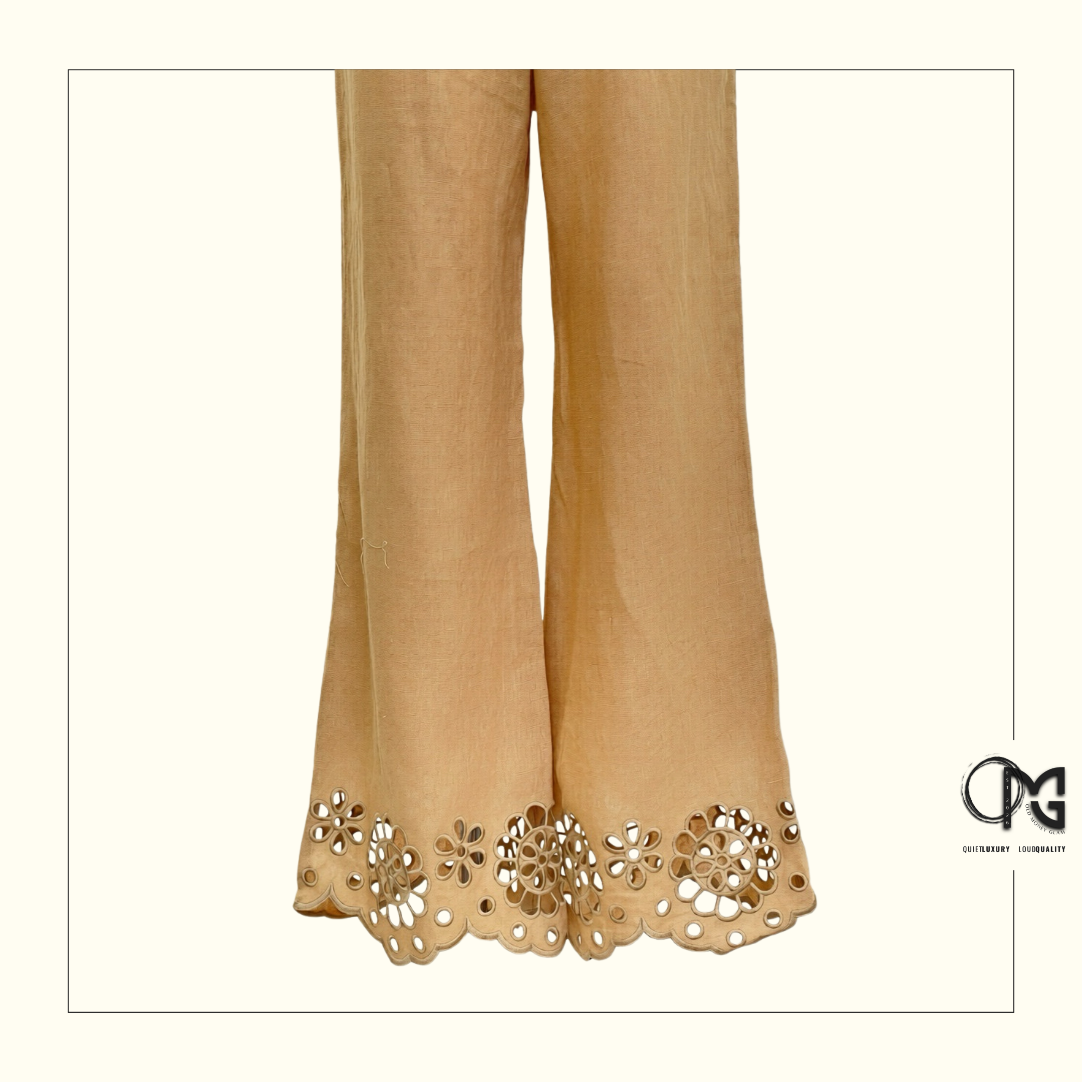 AWAKEN EMBROIDERED YOKE BLOUSE & KICK FLARE