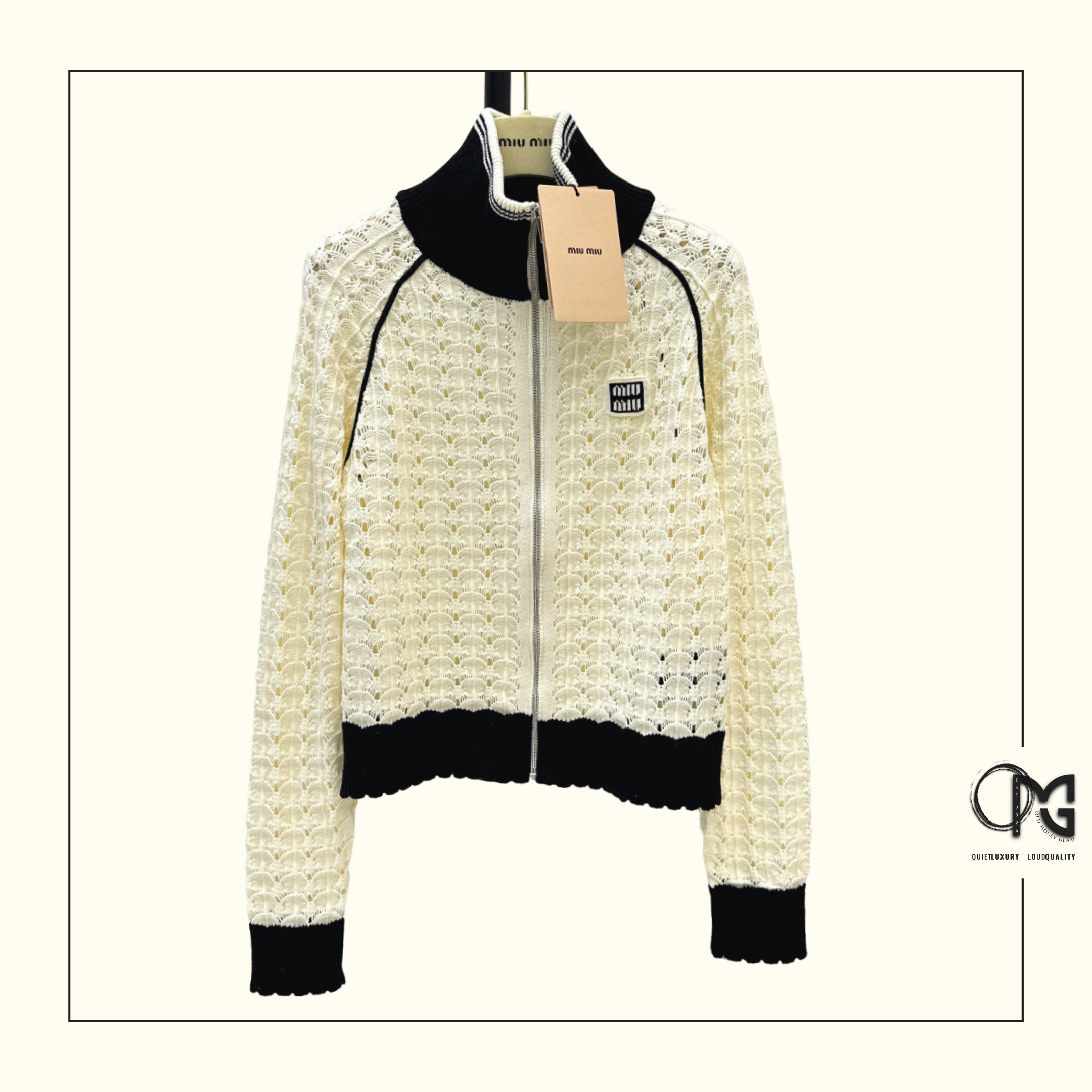 OPENWORK KNIT CARDIGAN