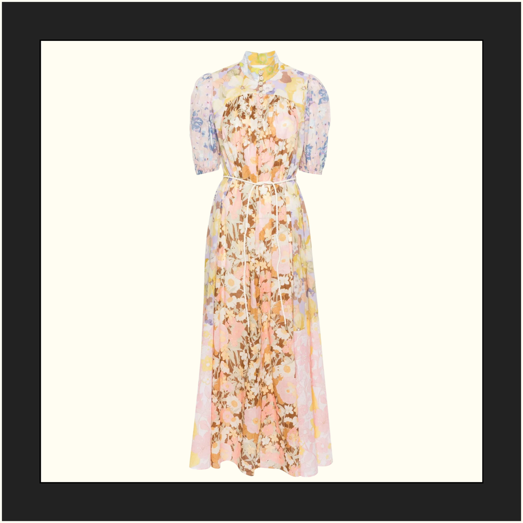 POP FLORAL PRINT MAXI DRESS