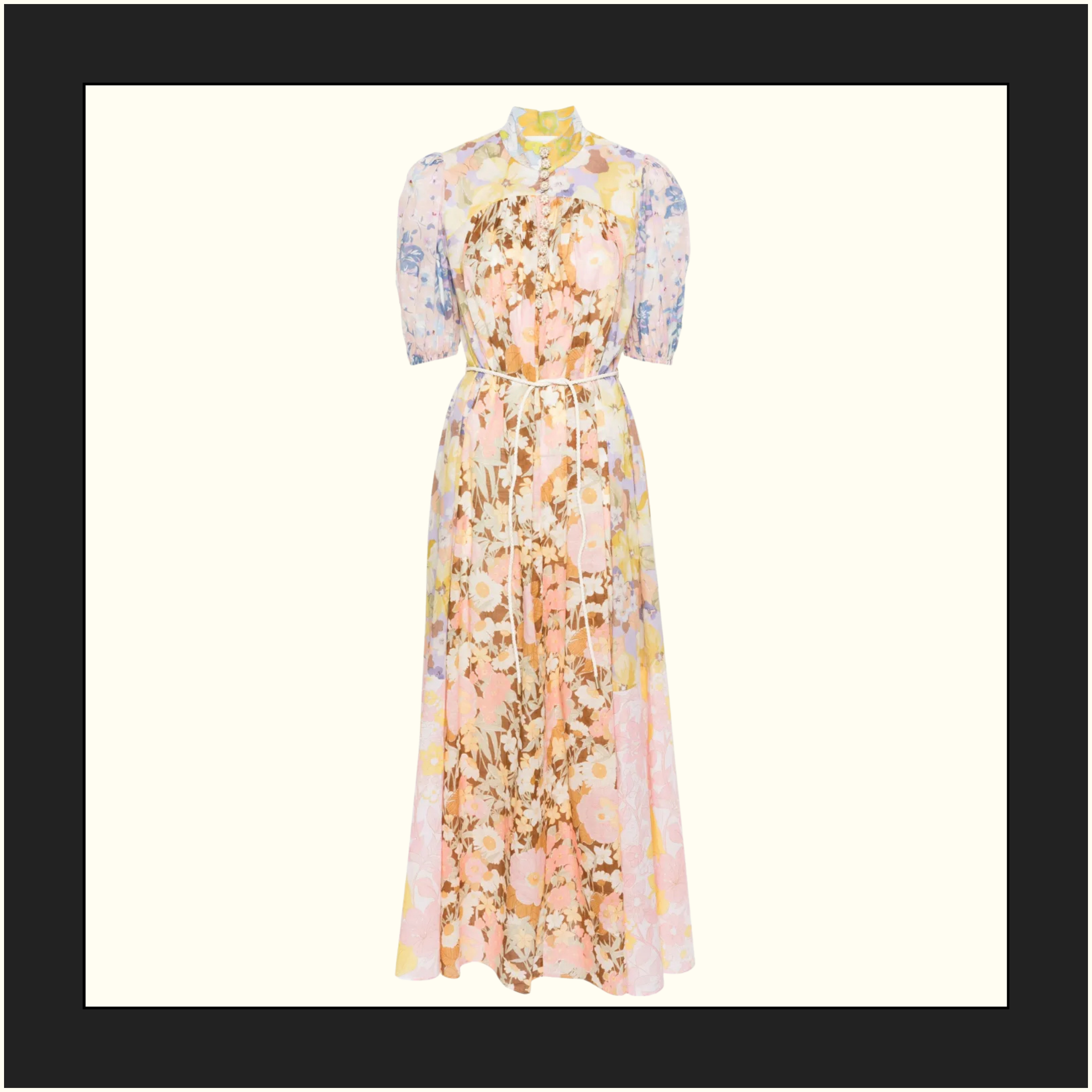 POP FLORAL PRINT MAXI DRESS