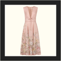 WAVERLY PLUNGE MIDI DRESS