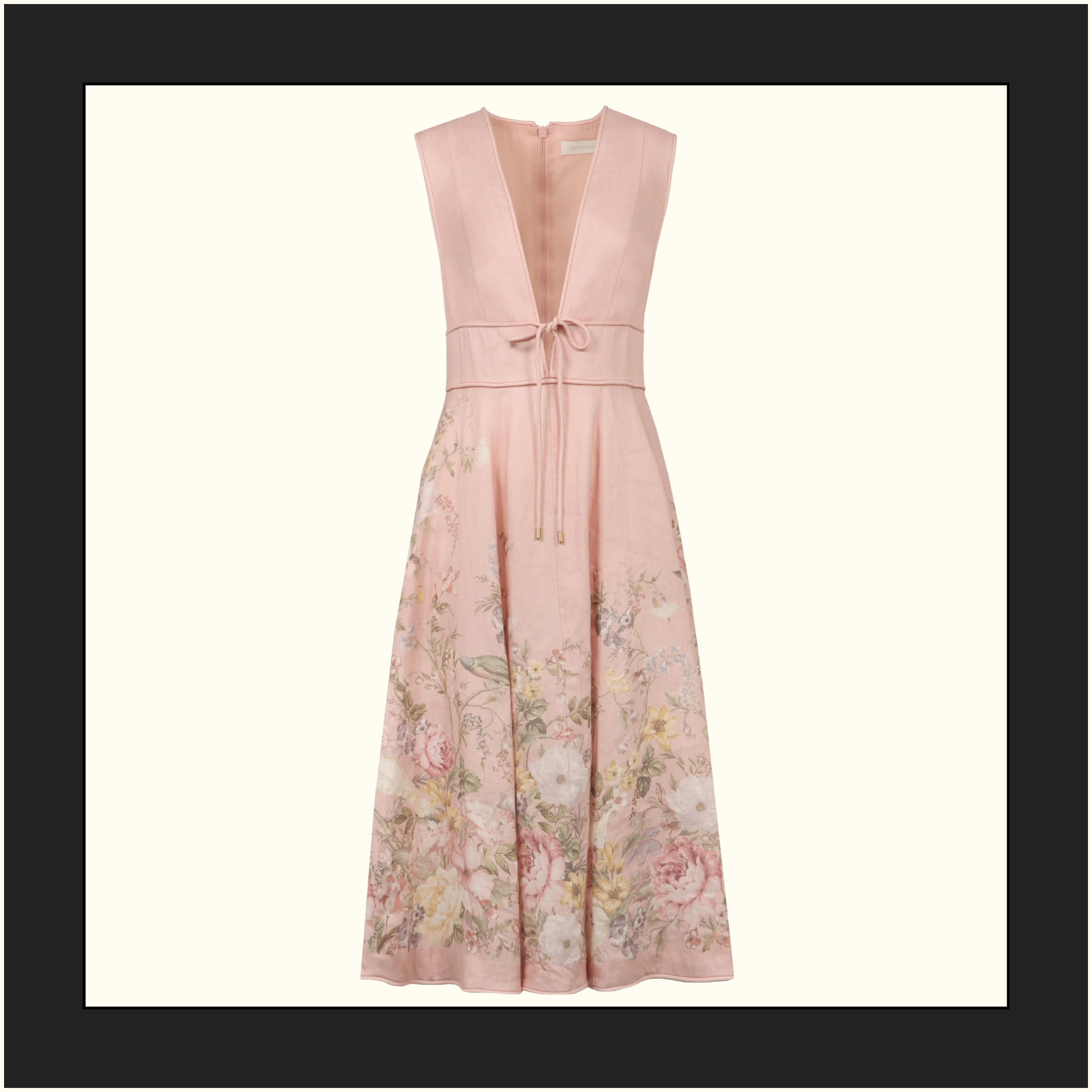 WAVERLY PLUNGE MIDI DRESS