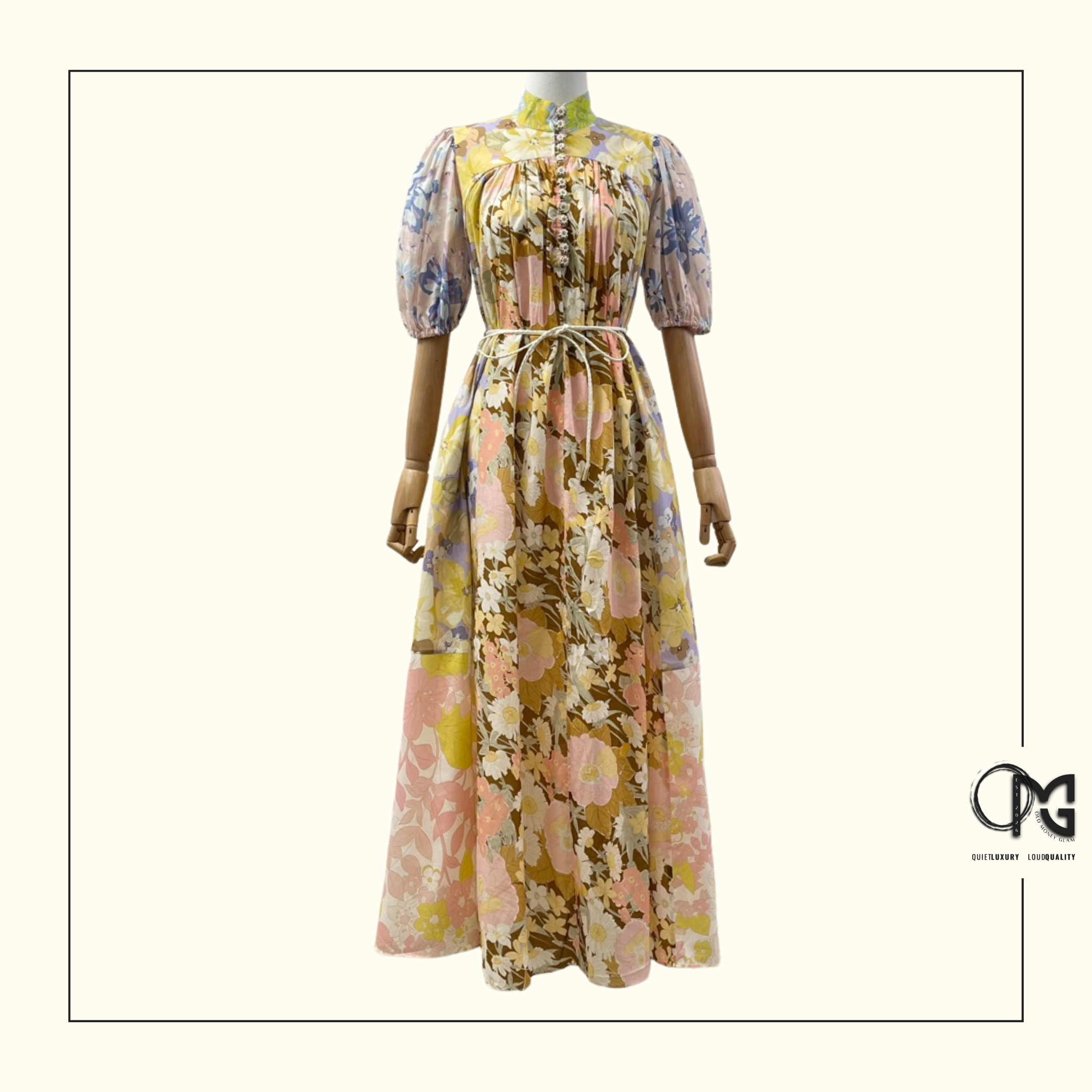 POP FLORAL PRINT MAXI DRESS