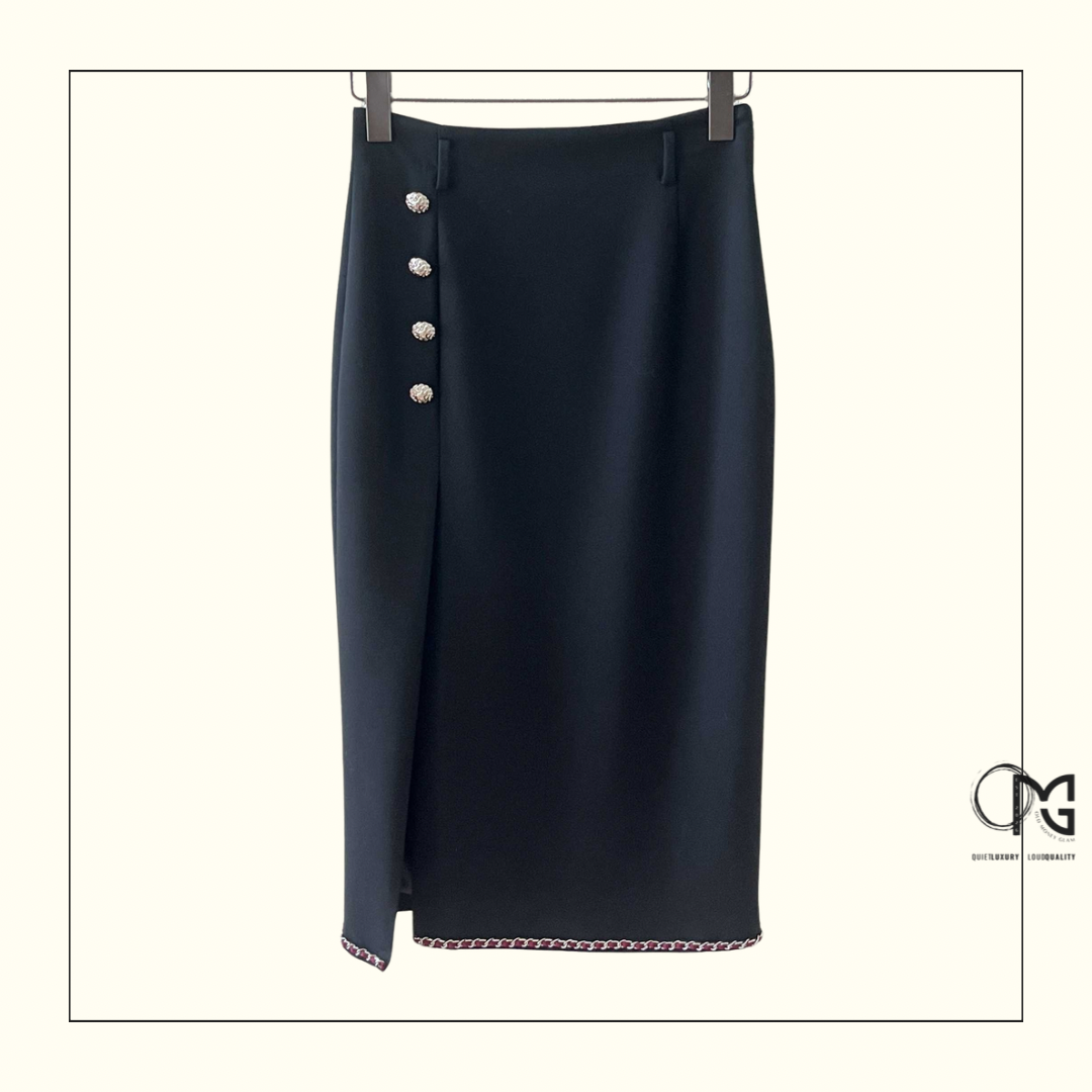 SILK GABARDINE JACKET & PENCIL SKIRT
