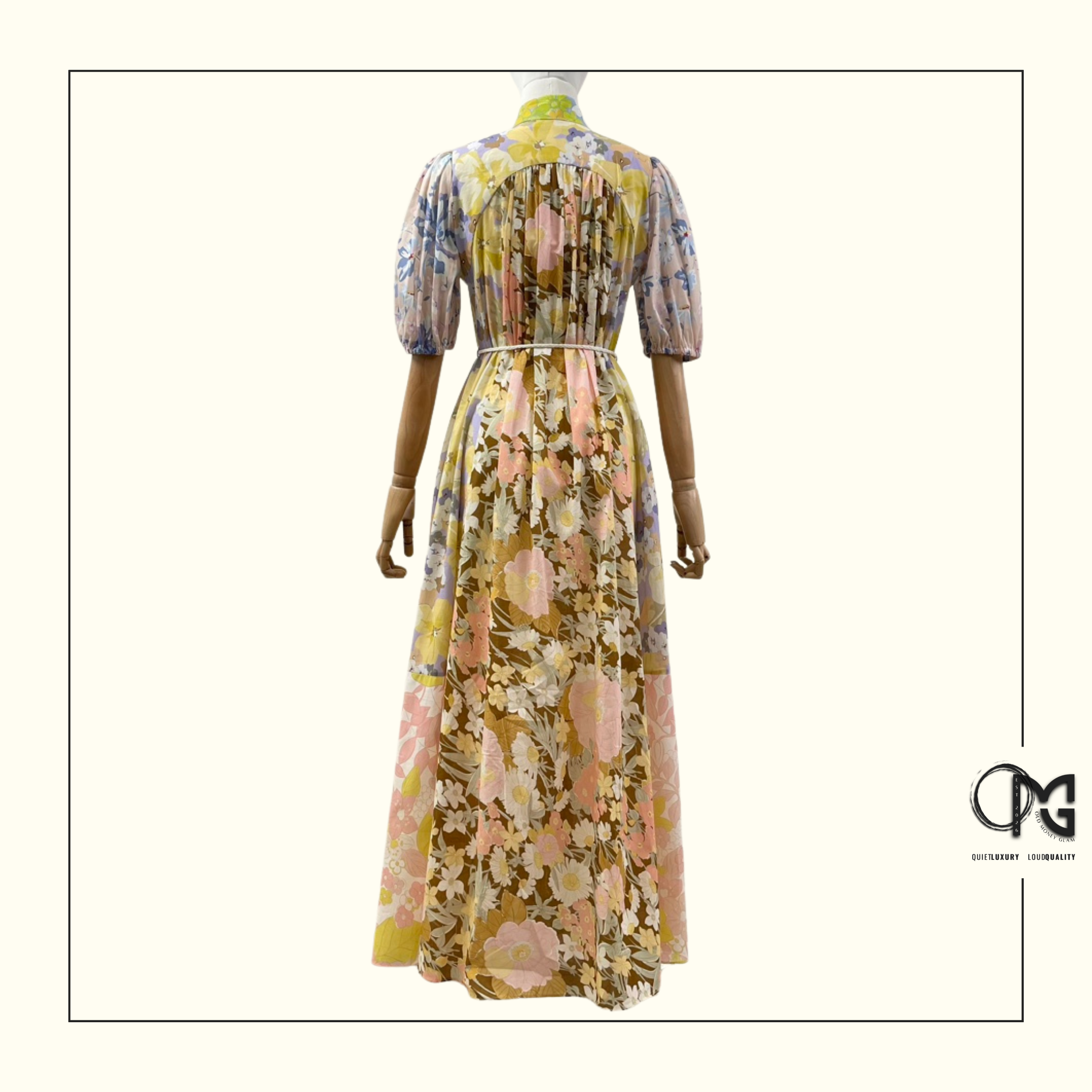 POP FLORAL PRINT MAXI DRESS
