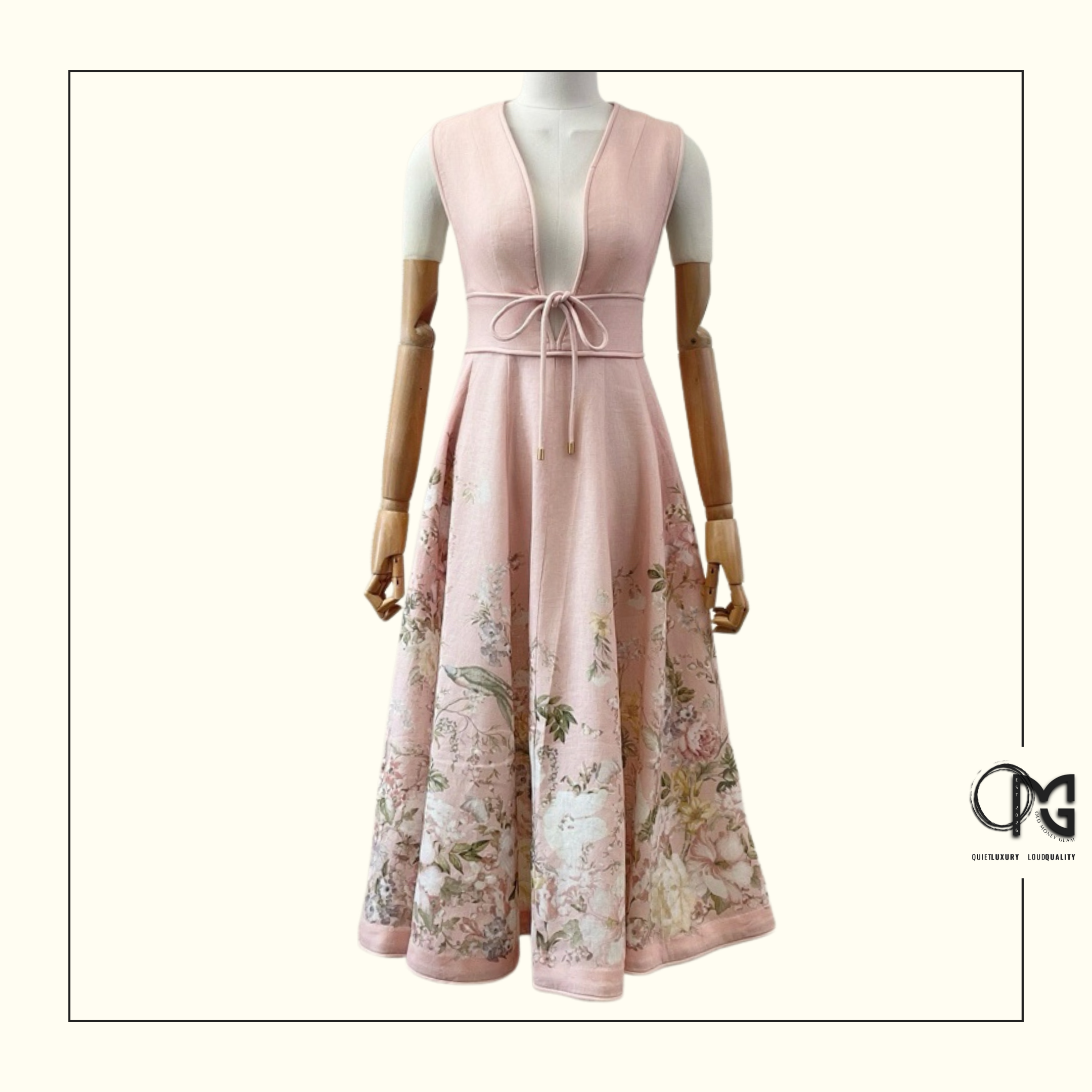 WAVERLY PLUNGE MIDI DRESS