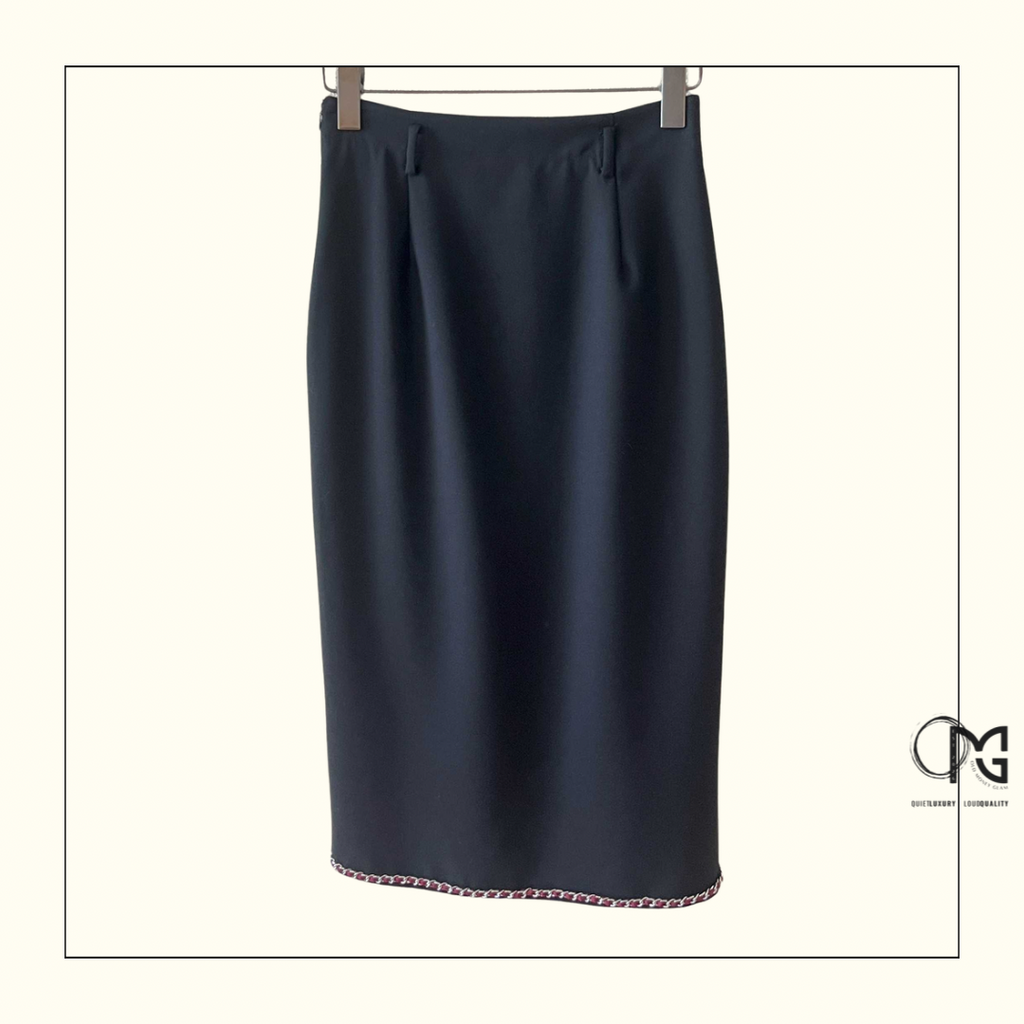 SILK GABARDINE JACKET & PENCIL SKIRT