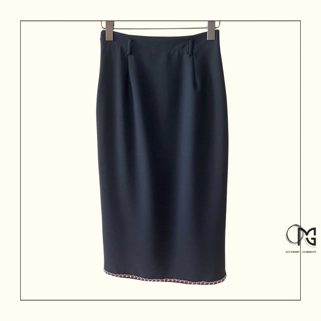 SILK GABARDINE JACKET & PENCIL SKIRT
