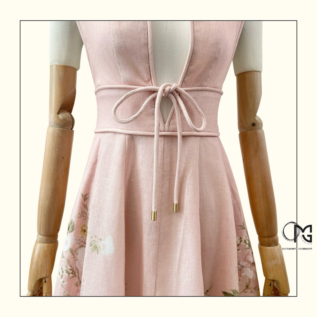 WAVERLY PLUNGE MIDI DRESS