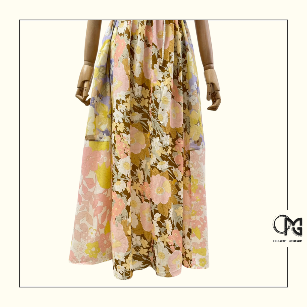 POP FLORAL PRINT MAXI DRESS
