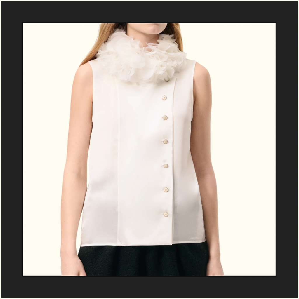 SATIN & SILK MUSLIN TOP