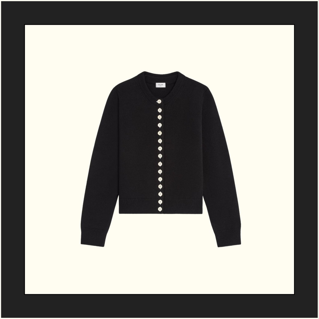 BLACK CASHMERE TWINSET CARDIGAN