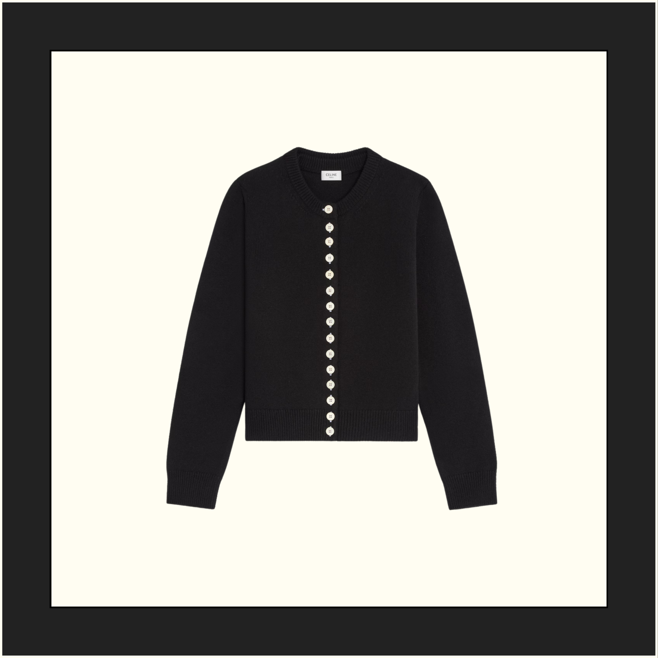 BLACK CASHMERE TWINSET CARDIGAN