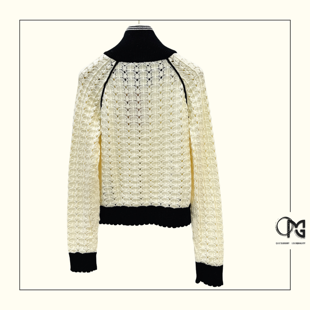 OPENWORK KNIT CARDIGAN