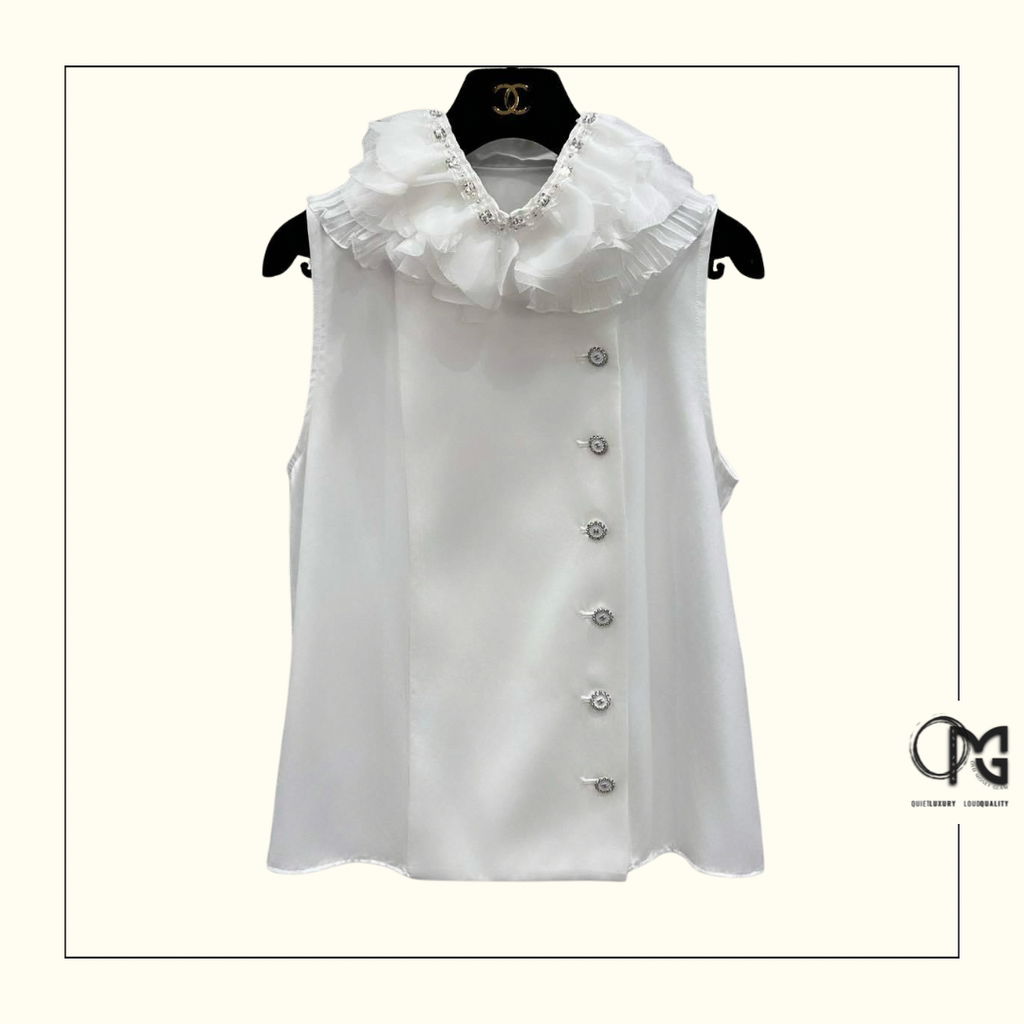 SATIN & SILK MUSLIN TOP