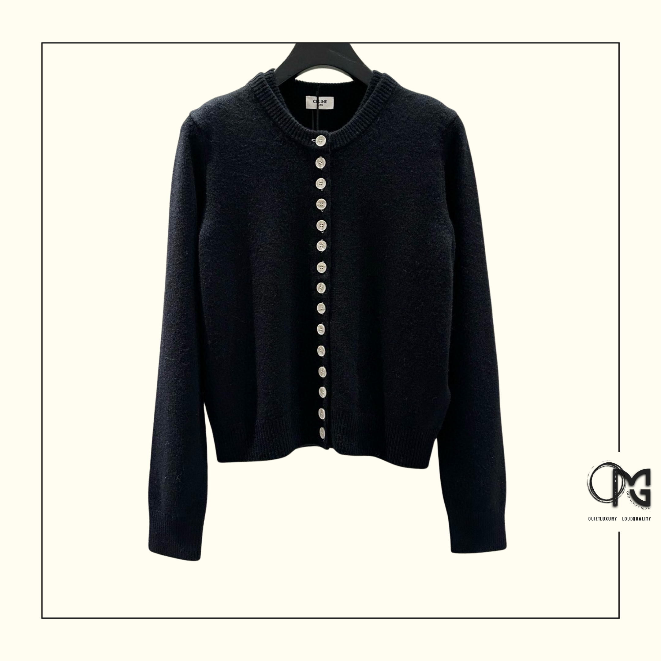 BLACK CASHMERE TWINSET CARDIGAN