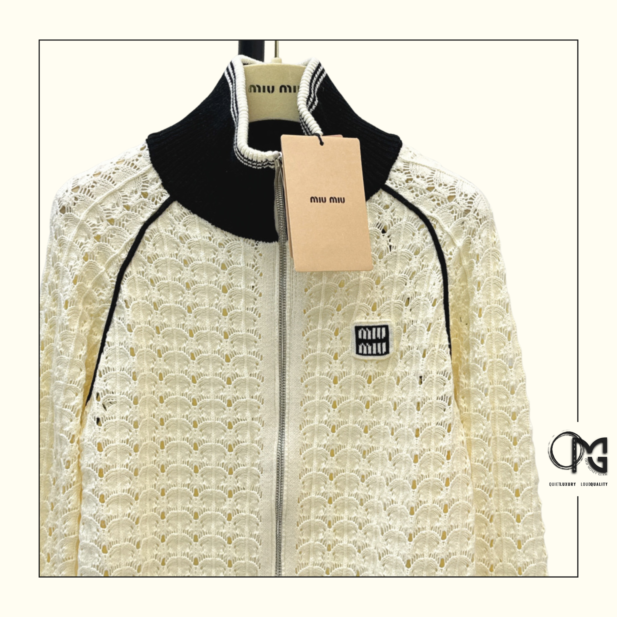 OPENWORK KNIT CARDIGAN