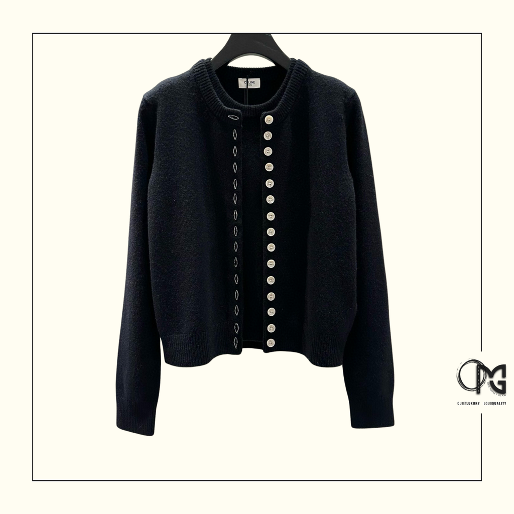 BLACK CASHMERE TWINSET CARDIGAN