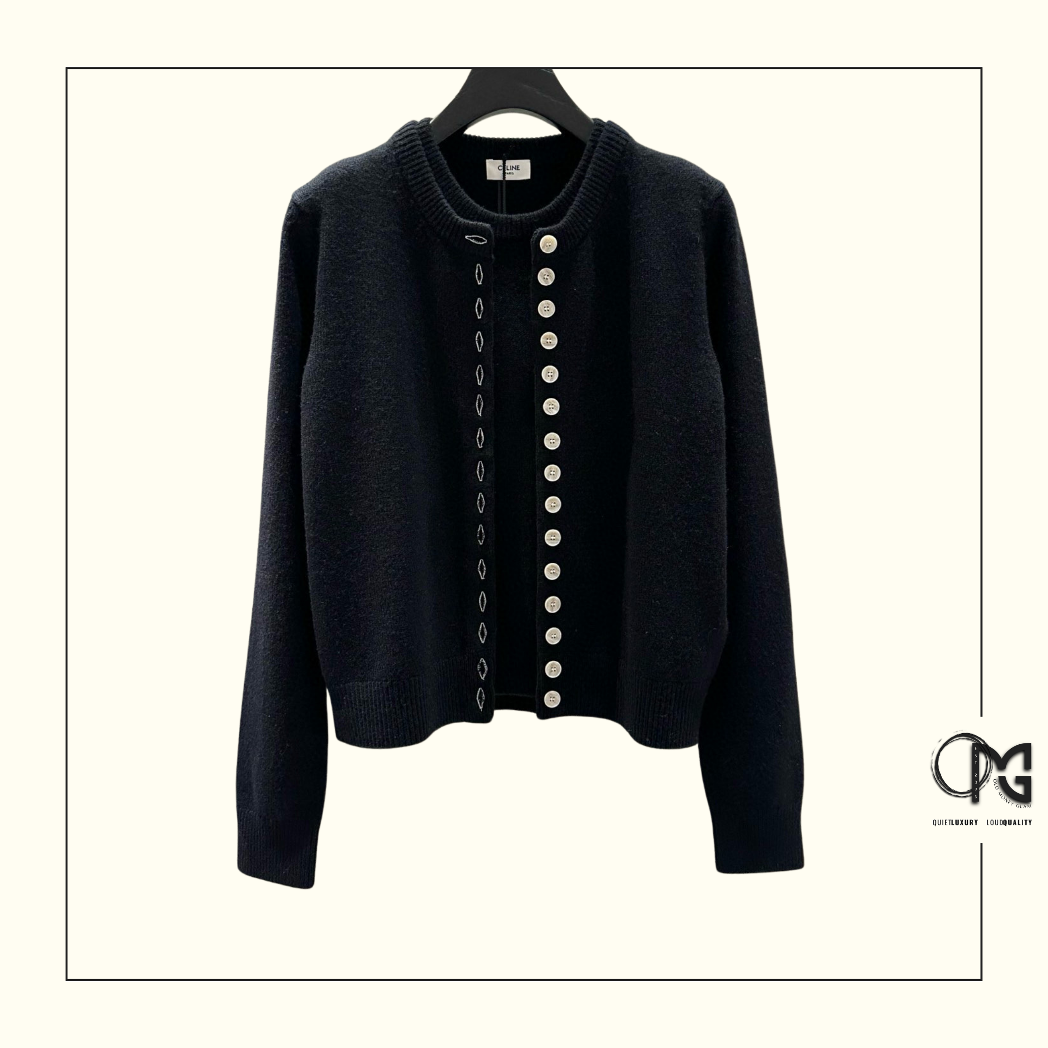 BLACK CASHMERE TWINSET CARDIGAN
