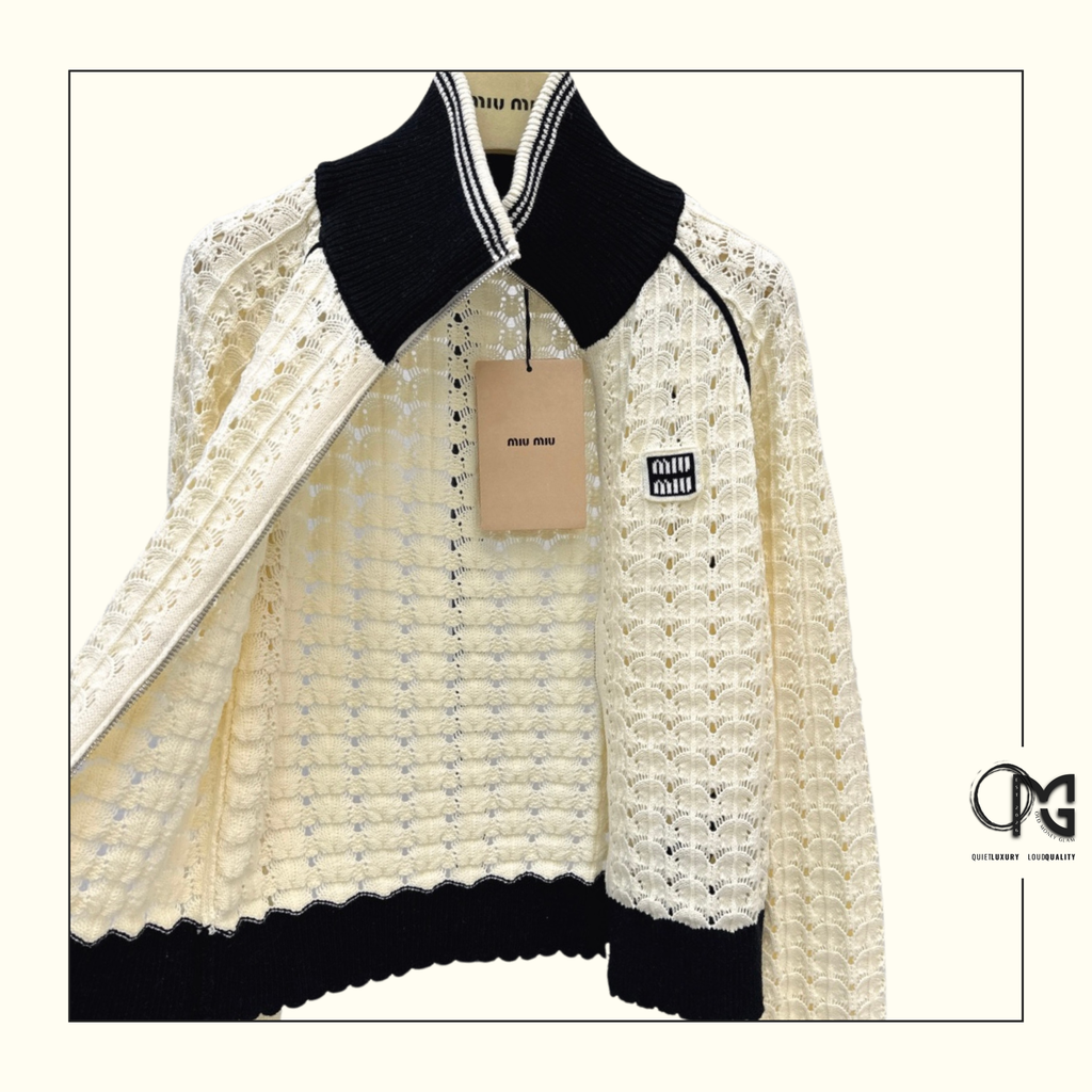OPENWORK KNIT CARDIGAN
