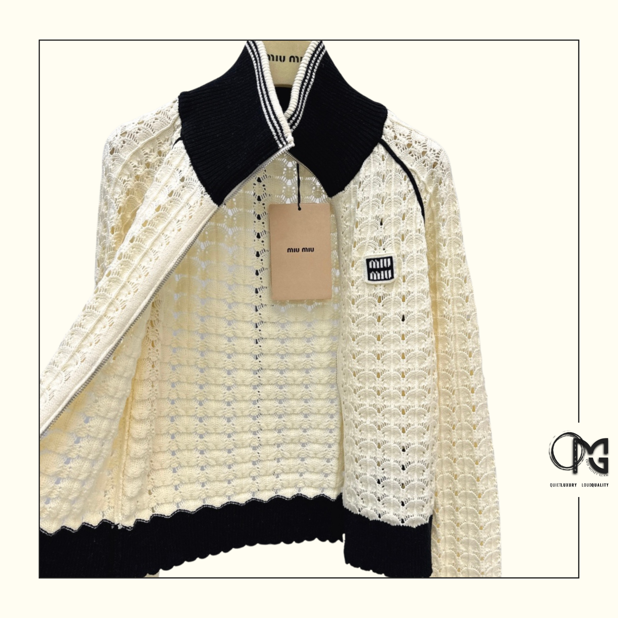 OPENWORK KNIT CARDIGAN