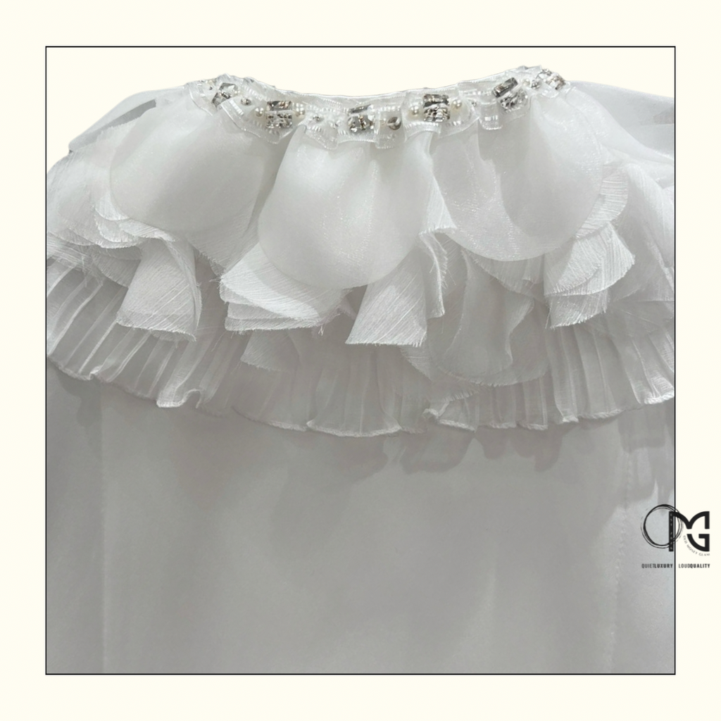 SATIN & SILK MUSLIN TOP