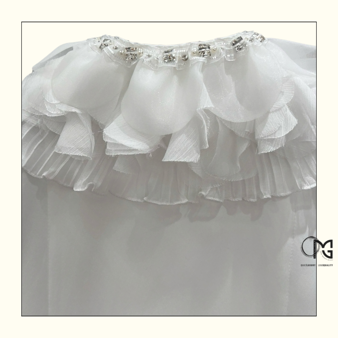 SATIN & SILK MUSLIN TOP