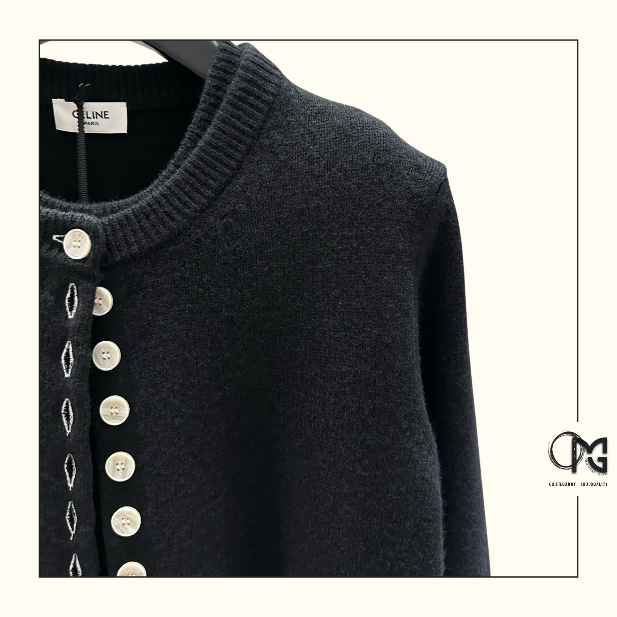 BLACK CASHMERE TWINSET CARDIGAN