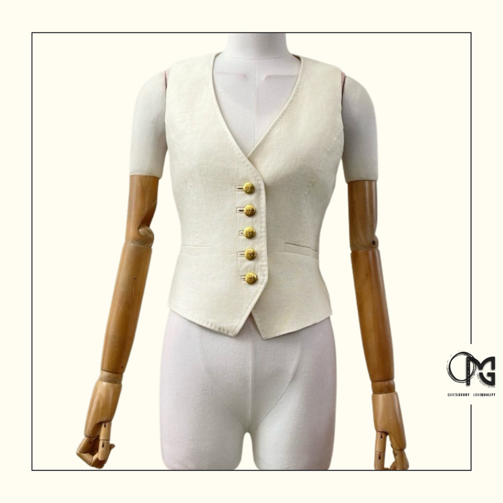 CRUSH LINEN VEST