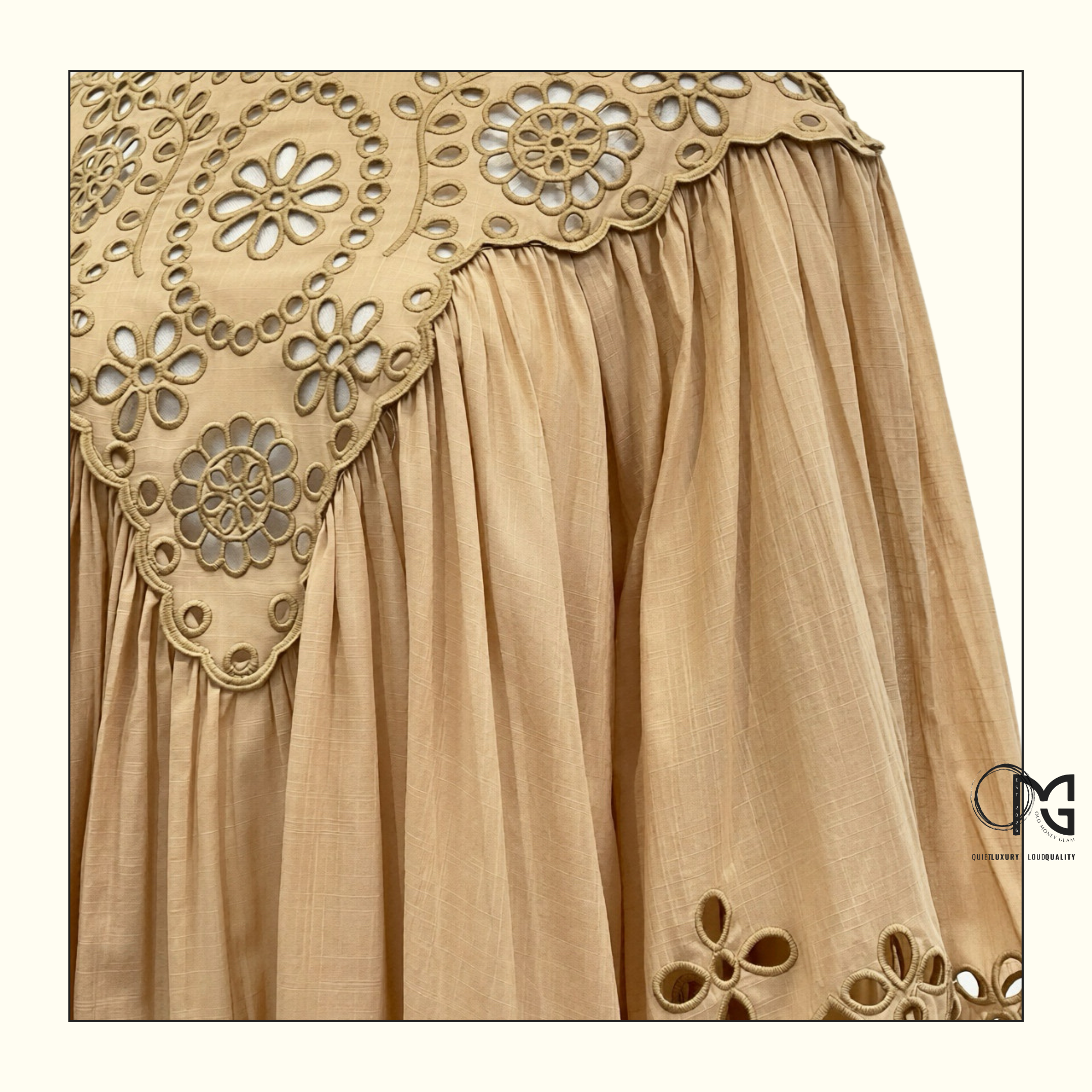 AWAKEN EMBROIDERED YOKE BLOUSE & KICK FLARE