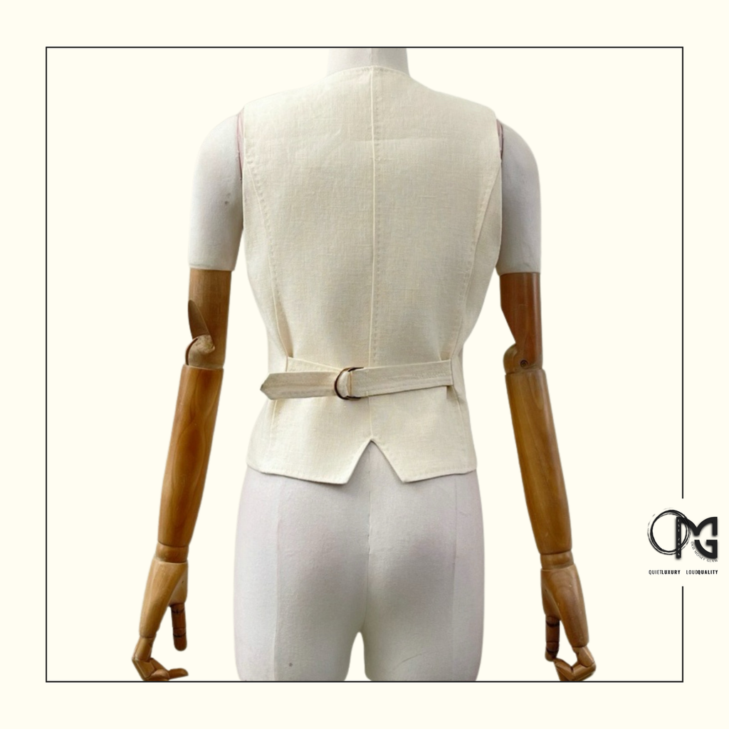 CRUSH LINEN VEST