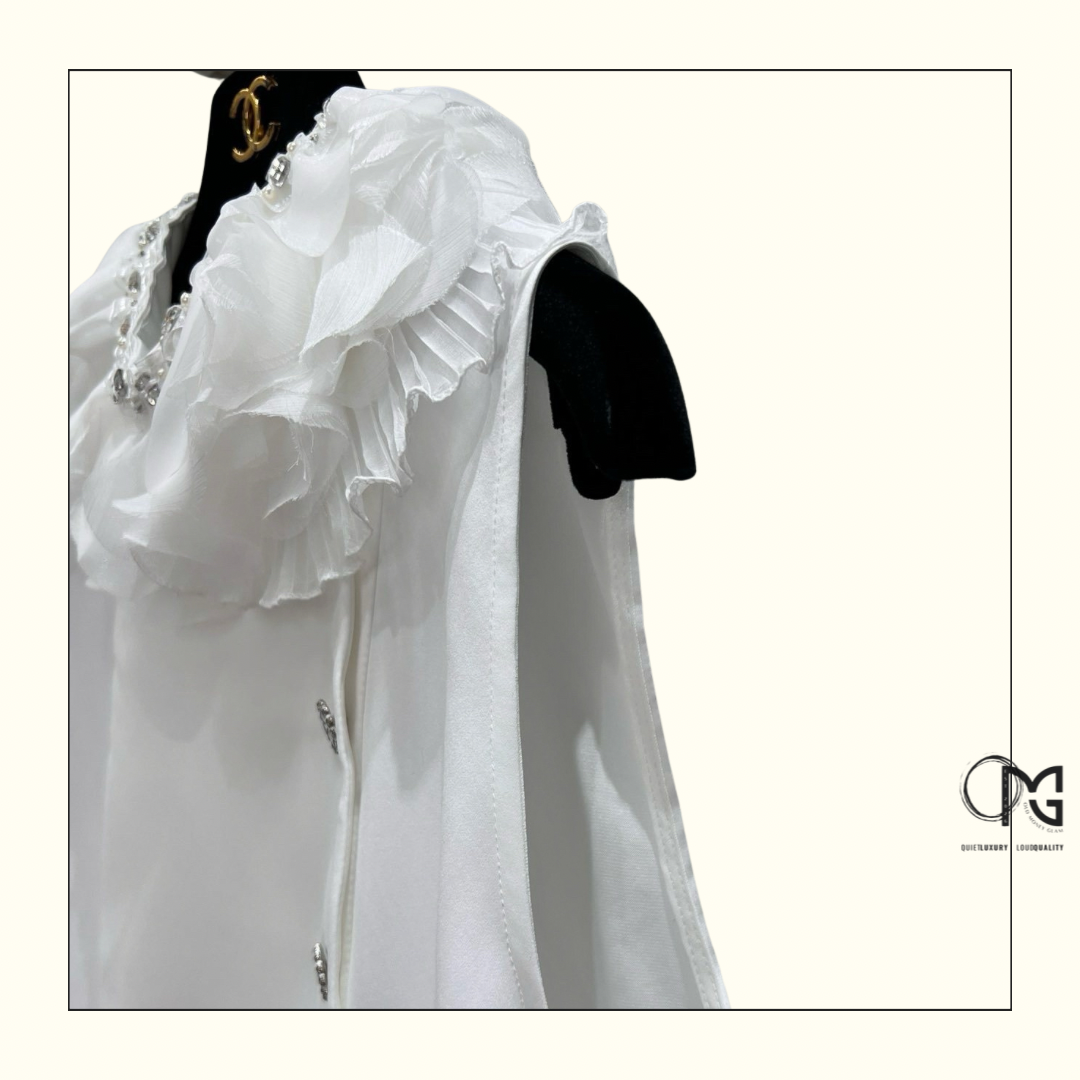 SATIN & SILK MUSLIN TOP