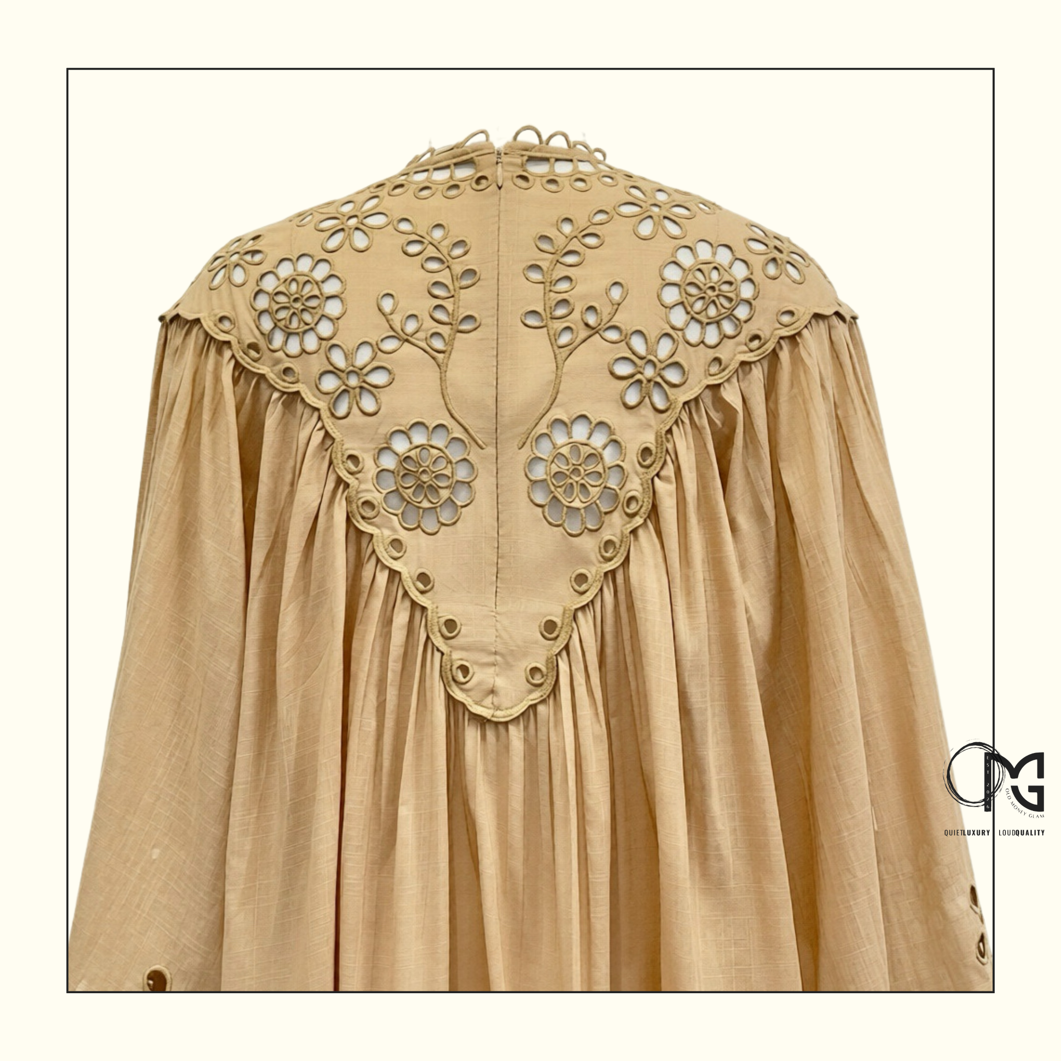 AWAKEN EMBROIDERED YOKE BLOUSE & KICK FLARE