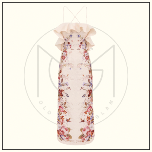 PATIENCE FRILL MIDI DRESS