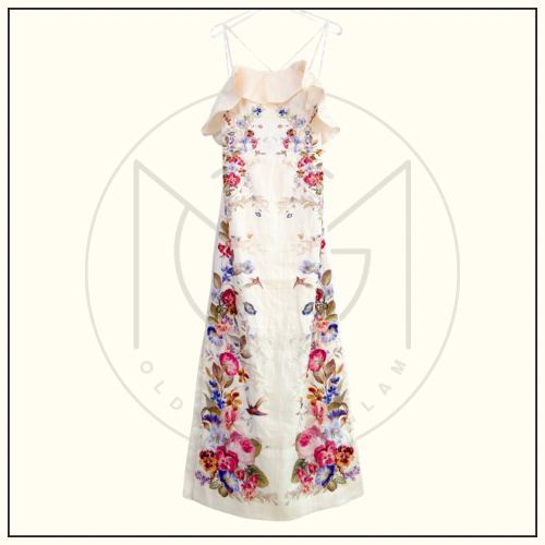 PATIENCE FRILL MIDI DRESS