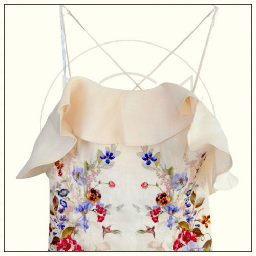 PATIENCE FRILL MIDI DRESS