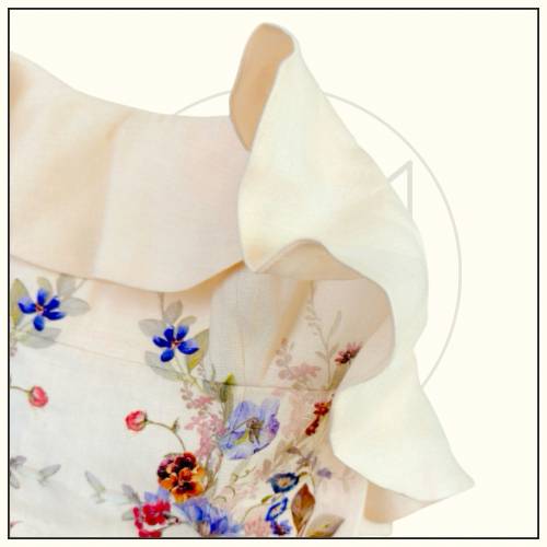 PATIENCE FRILL MIDI DRESS