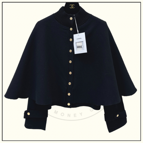 WOOL BLEND CAPE EFFECT CARDIGAN