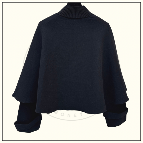 WOOL BLEND CAPE EFFECT CARDIGAN