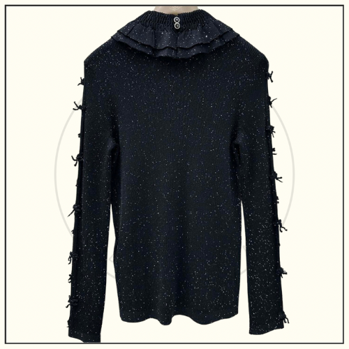 GLITTERED FITTED CARDIGAN