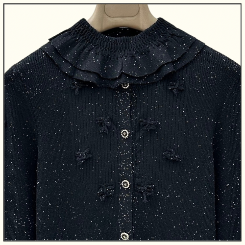 GLITTERED FITTED CARDIGAN