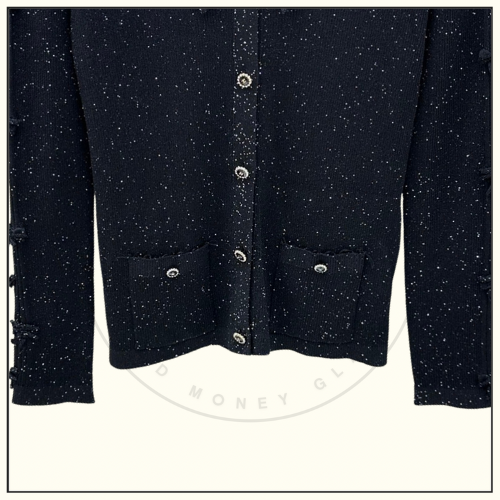 GLITTERED FITTED CARDIGAN