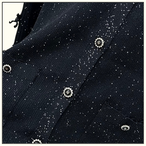 GLITTERED FITTED CARDIGAN