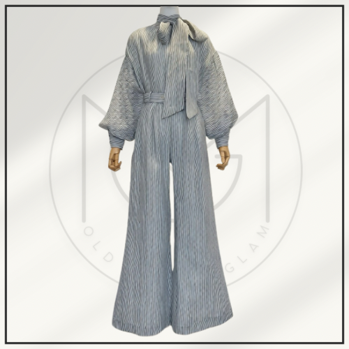 HYPNOTIC STRIPED BLOUSE & WIDE LEG PANT
