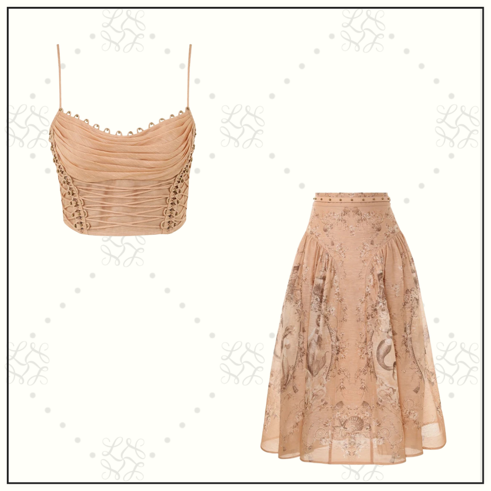 REBELLION BEADED BODICE & MIDI SKIRT
