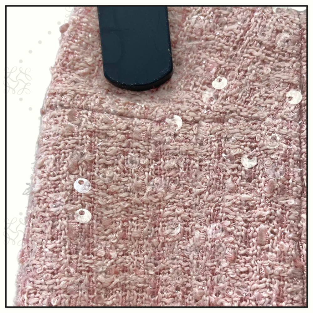 SEQUIN EMBELLISHED TWEED JACKET & MINI SKIRT