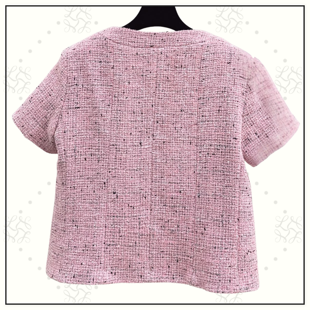 EMBROIDERED TWEED TOP & MINI SKIRT