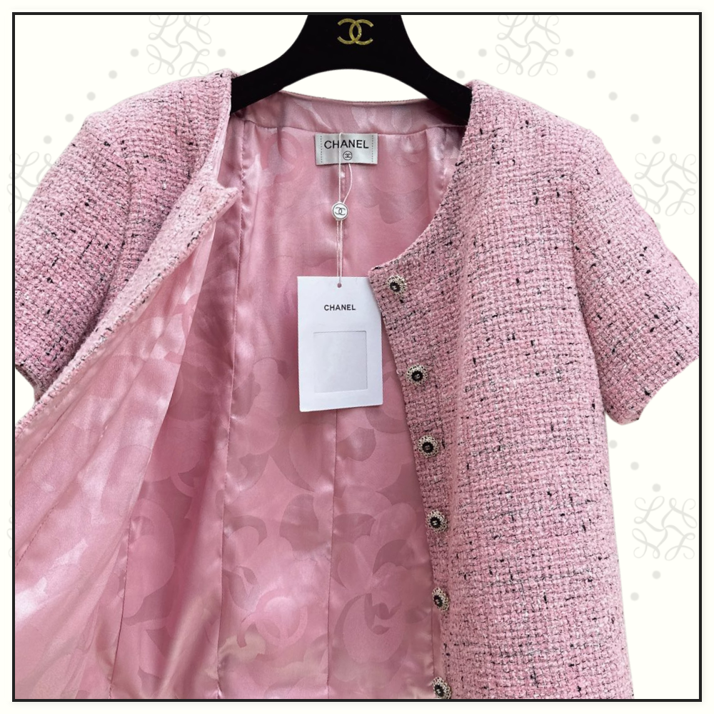 EMBROIDERED TWEED TOP & MINI SKIRT